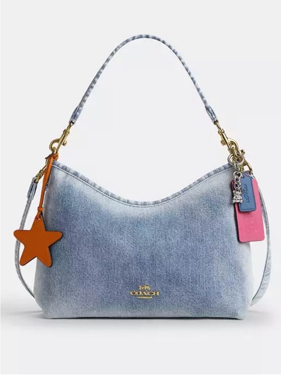 Coach Handbags - ❌SOLD❌ New Coach Laurel Shoulder Bag in Loved Denim with Charms 2026